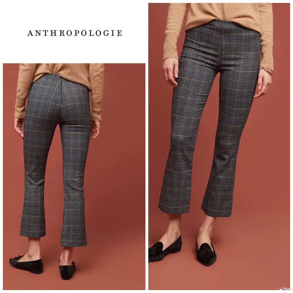 Anthropologie Cropped plaid Flare pants - Bailey 44